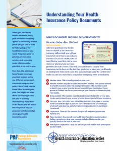 Understanding Your Health Insurance Policy Documents Tip Sheet ...